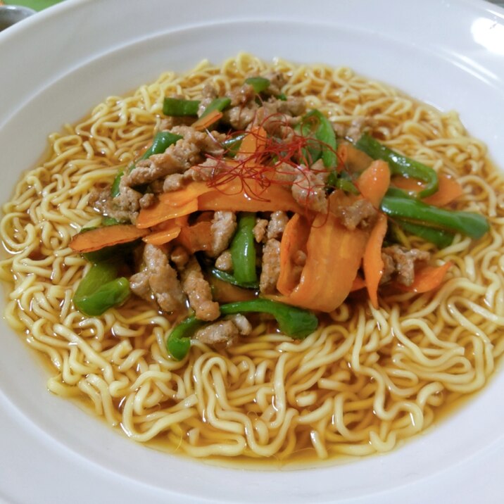 オイスター炒めで!袋麺を本格中華風に(・ิω・ิ)